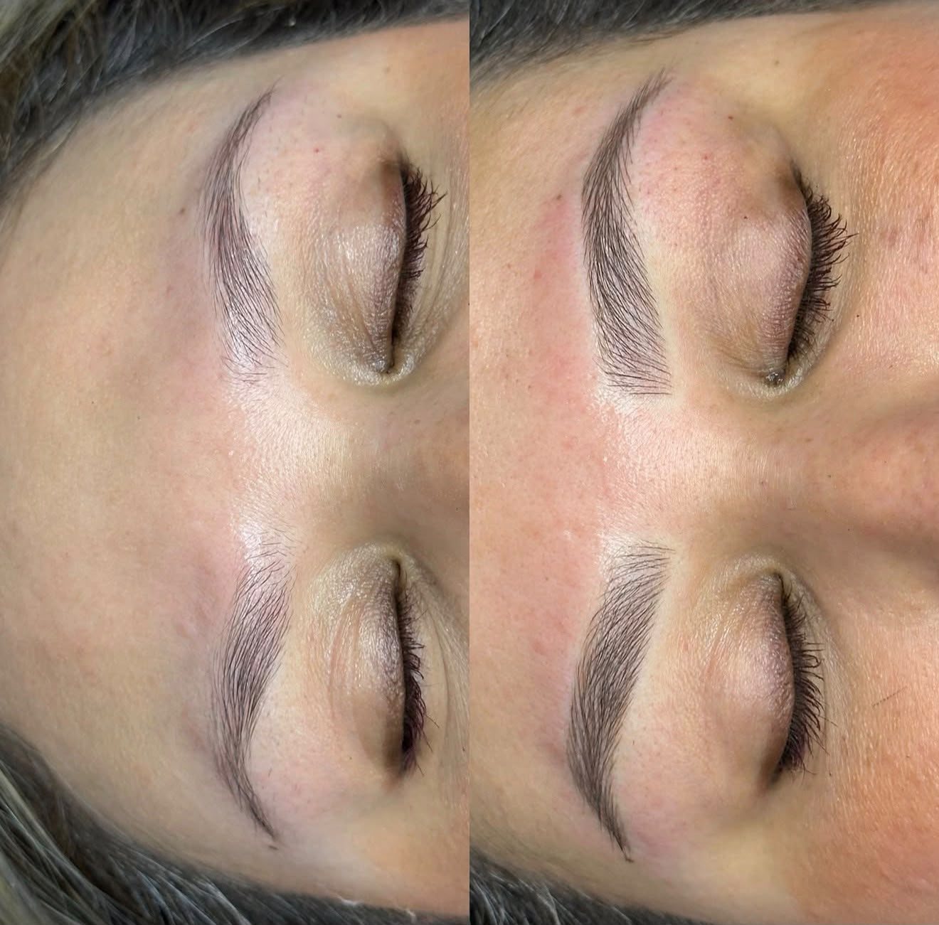 Microblading öncesi ve sonrası kaş